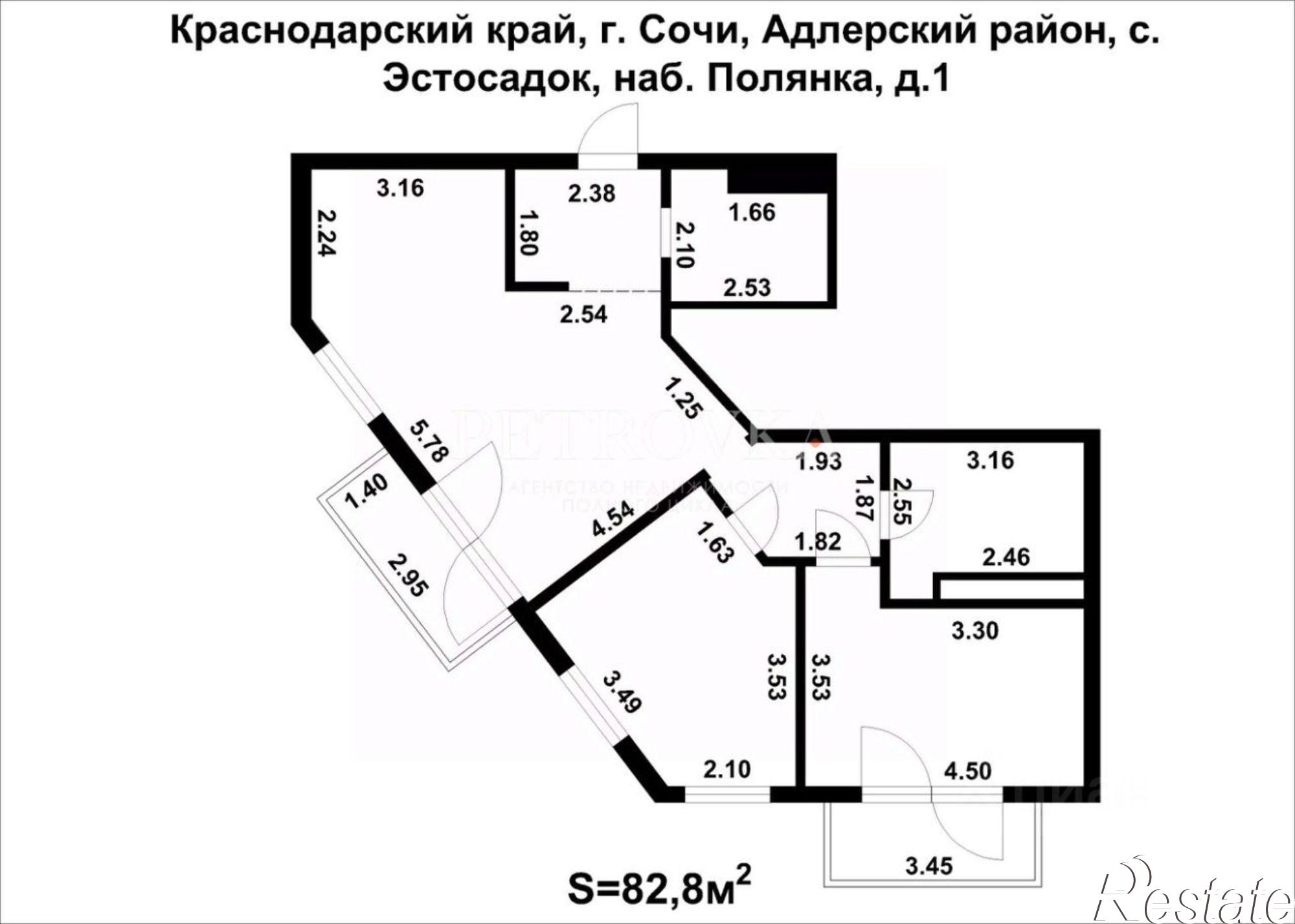 Купить квартиру за 123 300 000 рублей на наб Полянка, 1