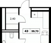 2-комн, 39 кв м, этаж 8/8 ул Семашко, 37А 3