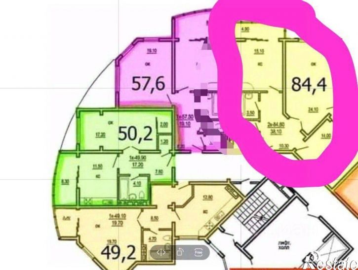 2-комн квартира ул Виноградная, 2/3В,  д. 2/3В