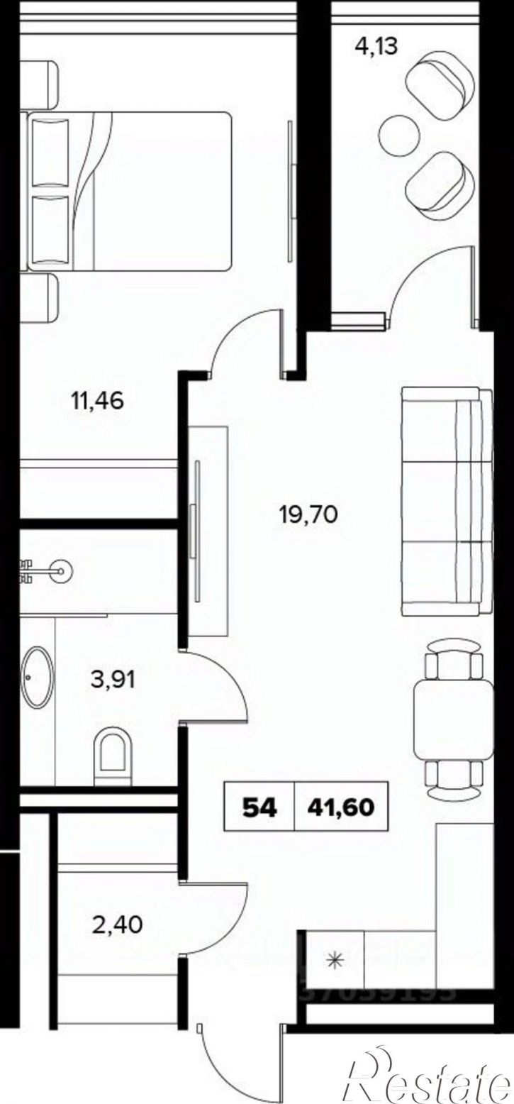 2-комн квартира в новом доме ул Семашко, 37А 3,  д. 37А 3,  к. 3