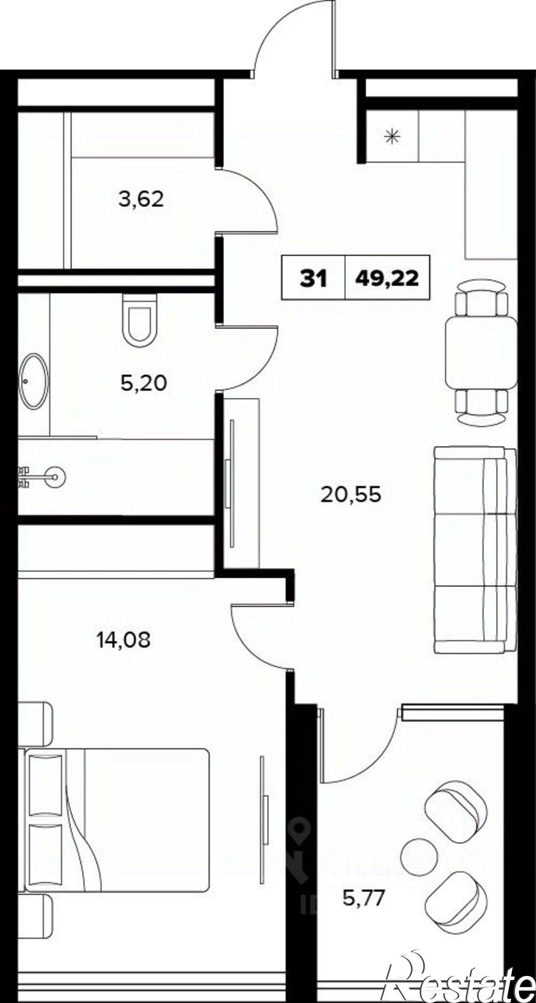 Купить квартиру за 45 356 200 рублей на ул Семашко, 37А 3