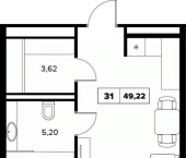 2-комн, 49 кв м, этаж 7/8 ул Семашко, 37А 3