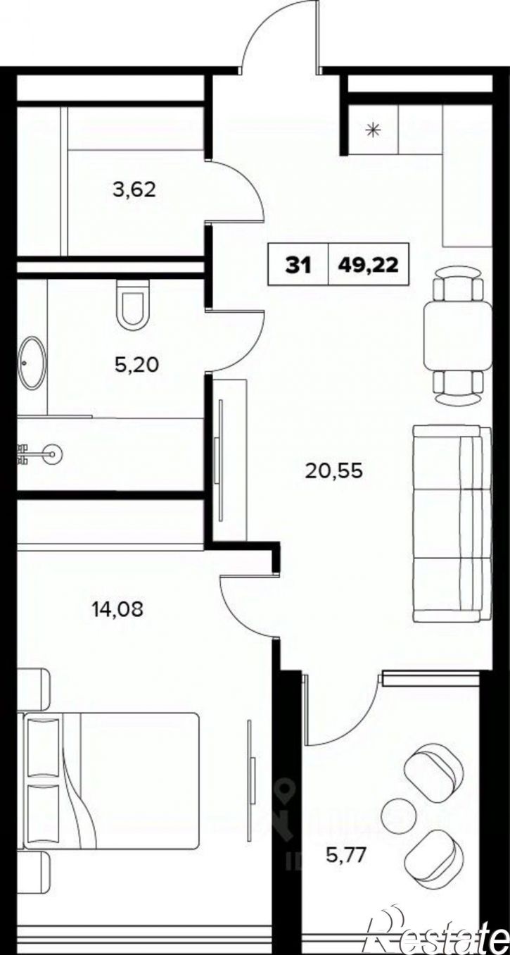 2-комн квартира в новом доме ул Семашко, 37А 3,  д. 37А 3,  к. 3
