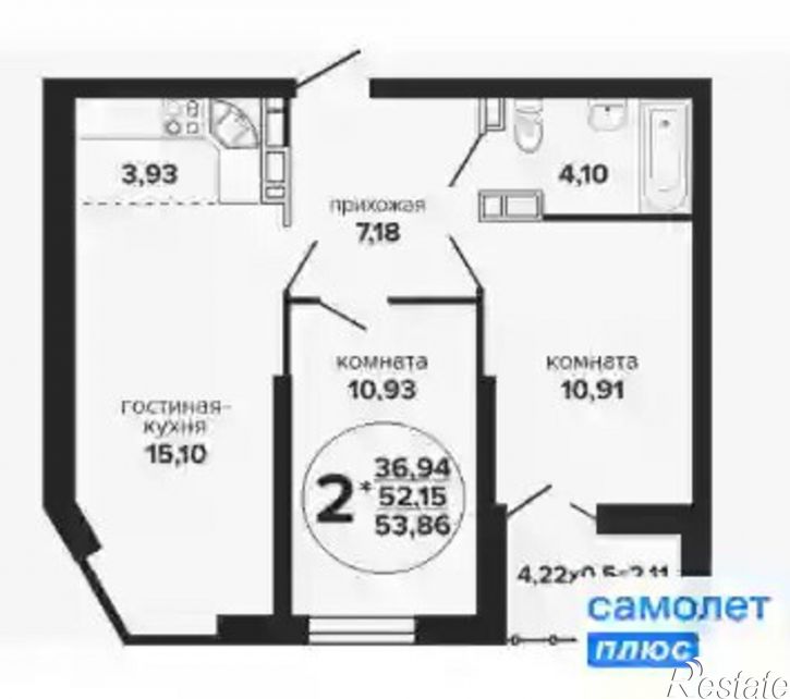 2-комн квартира Дагомысский пер, 6,  д. 6