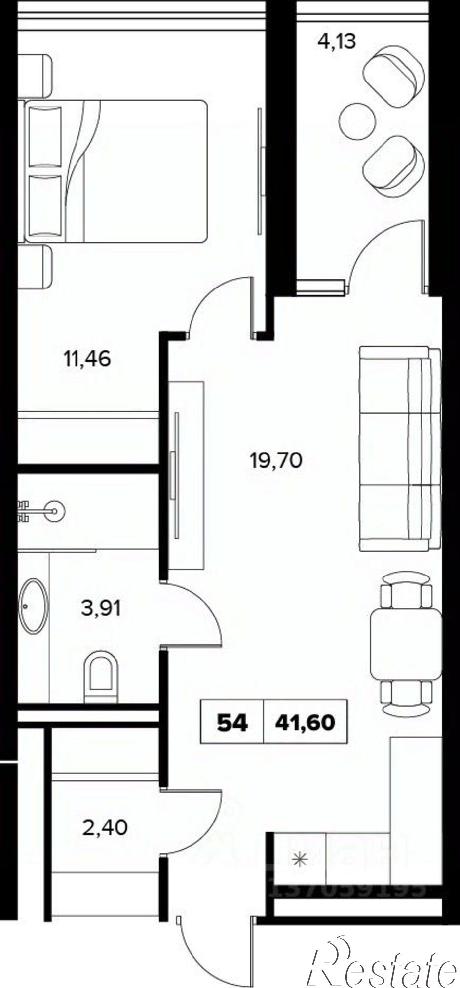 Купить квартиру за 38 105 600 рублей на ул Семашко, 37А 3