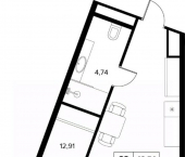 2-комн, 43 кв м, этаж 4/8 ул Семашко, 37А 3