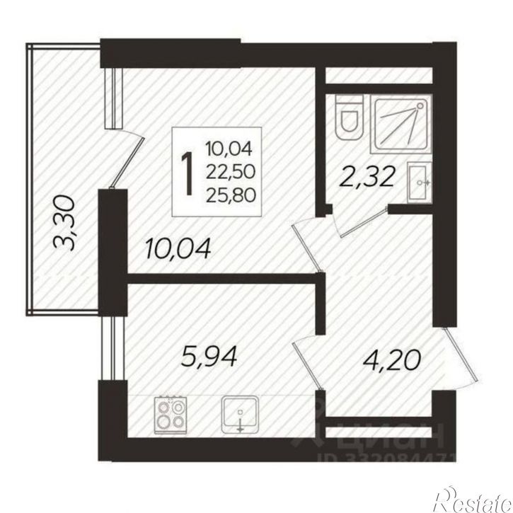 1-комн квартира ул Ясногорская, 34Б,  д. 34Б
