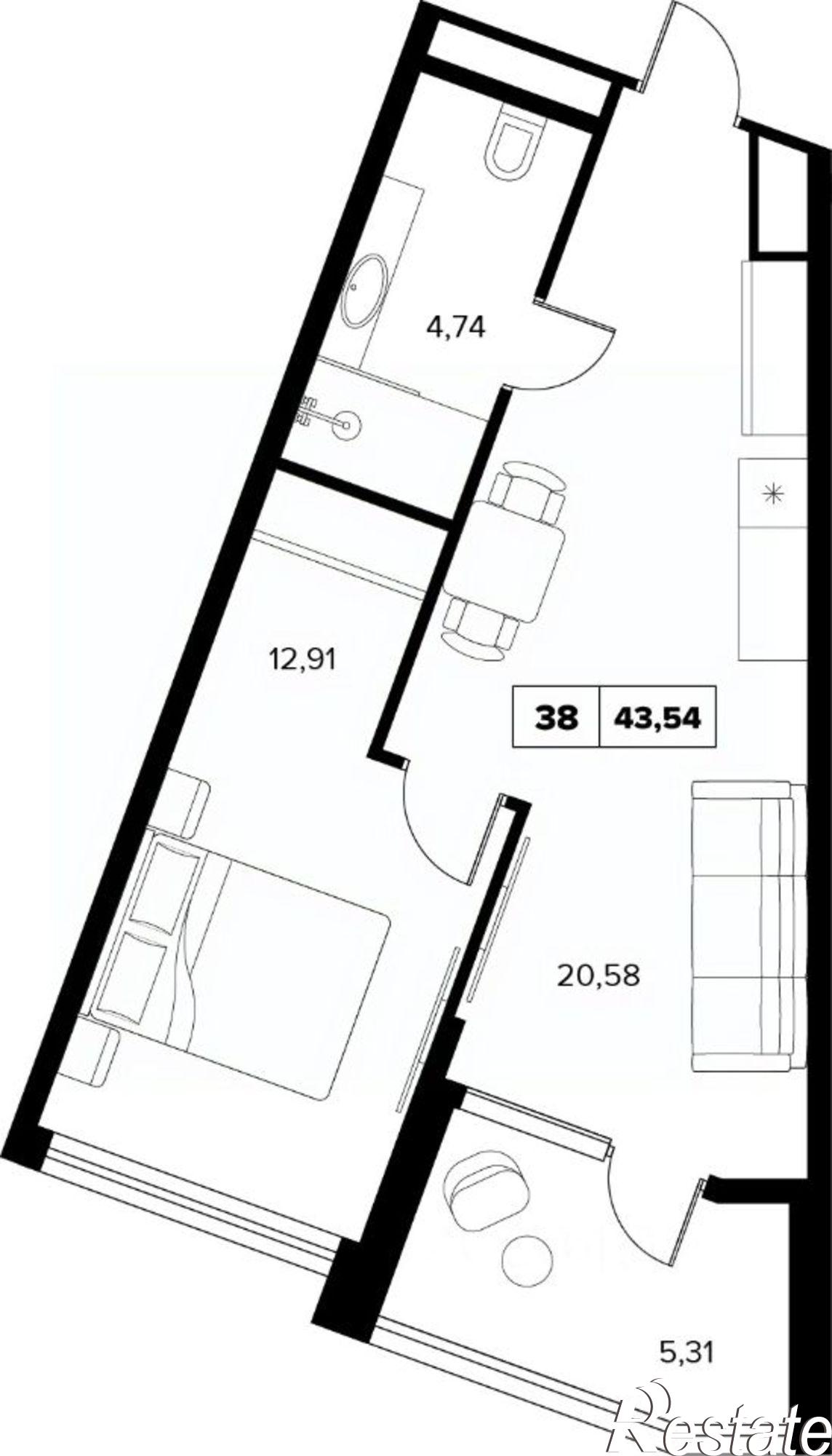 Купить квартиру за 39 447 200 рублей на ул Семашко, 37А 3