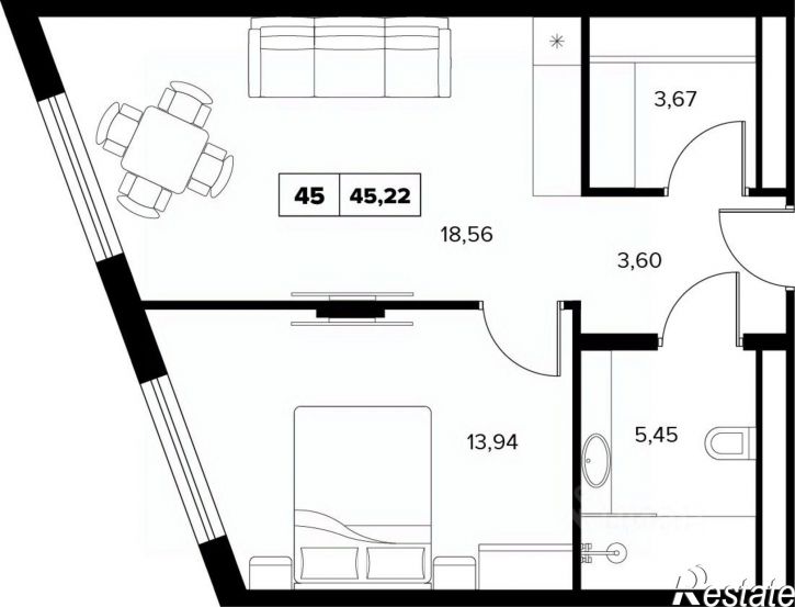 2-комн квартира в новом доме ул Семашко, 37А 3,  д. 37А 3,  к. 3