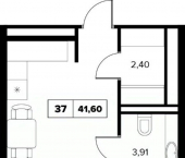 2-комн, 41 кв м, этаж 3/8 ул Семашко, 37А 3