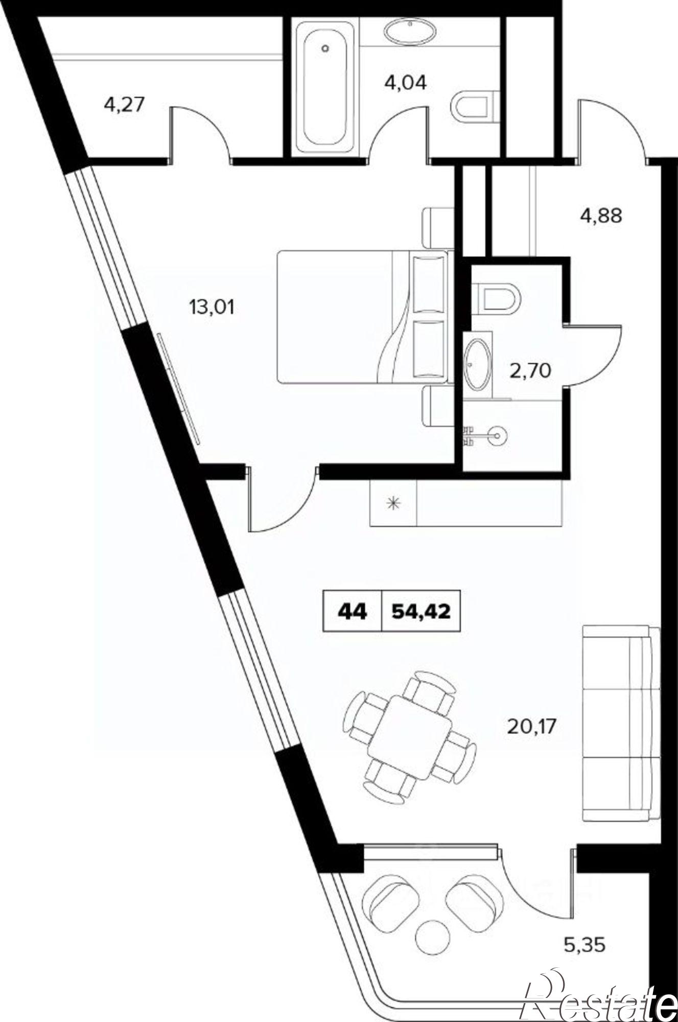 Купить квартиру за 48 107 300 рублей на ул Семашко, 37А 3