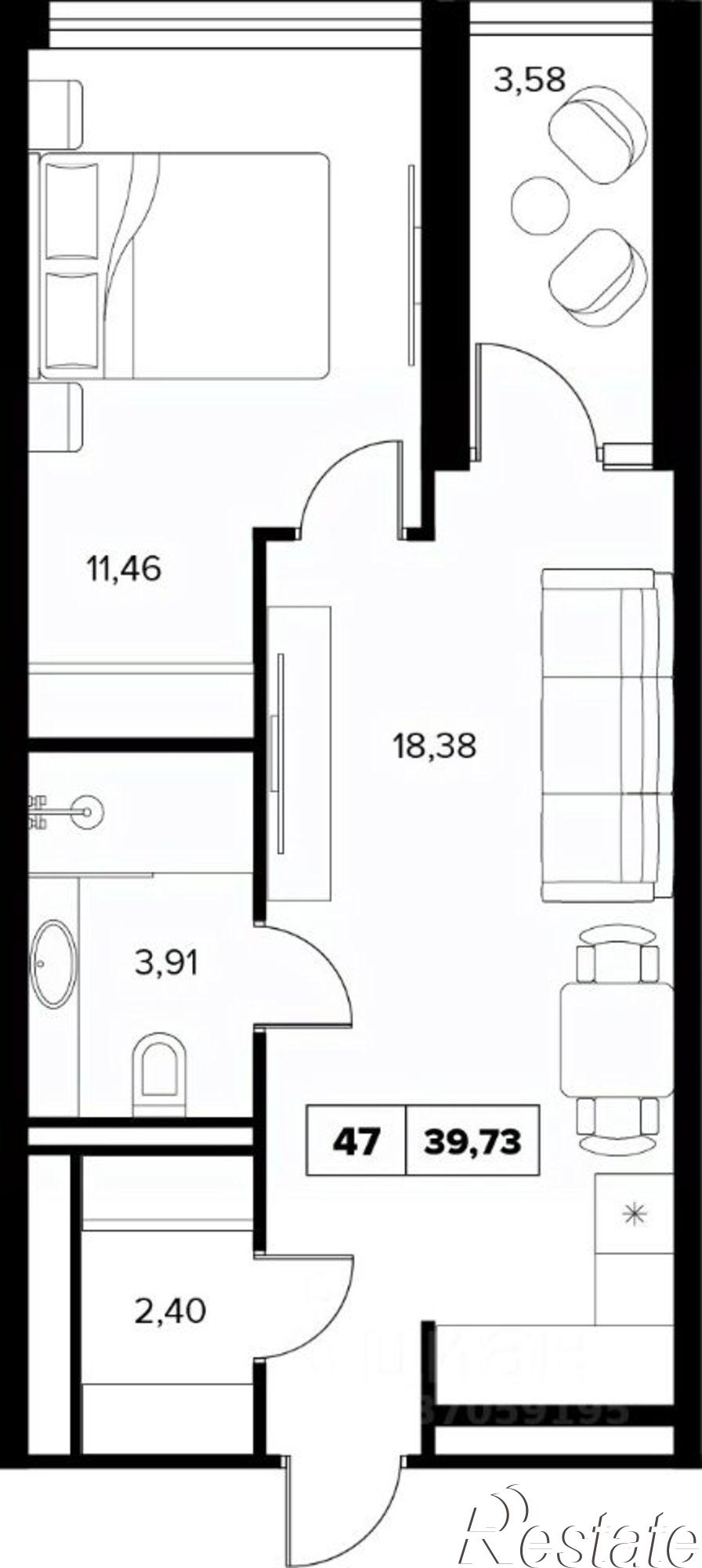 Купить квартиру за 36 194 000 рублей на ул Семашко, 37А 3
