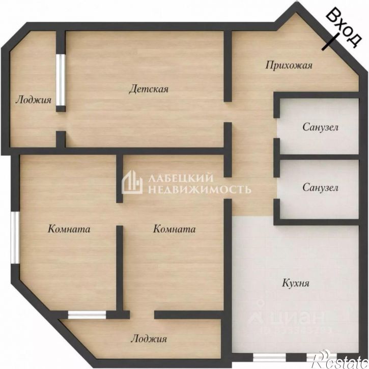 3-комн квартира ул Виноградная, 2Б,  д. 2Б