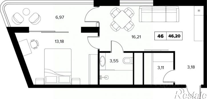 2-комн квартира в новом доме ул Семашко, 37А 3,  д. 37А 3,  к. 3
