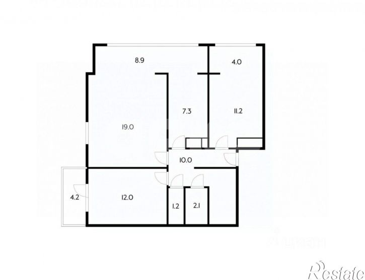 3-комн квартира Красноармейская улица, 13Б,  д. 13Б