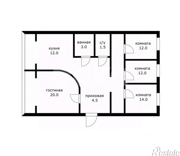 4-комн квартира Армавирская улица, 120,  д. 120