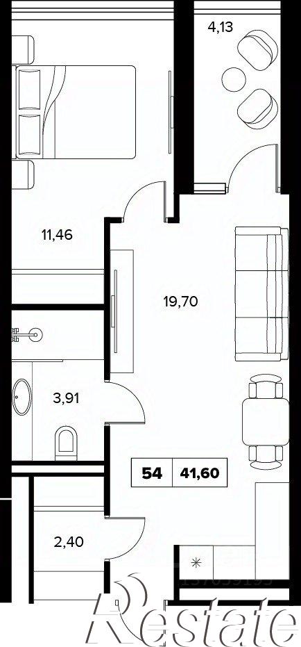 Купить квартиру за 37 668 800 рублей на улица Семашко, 37А к2