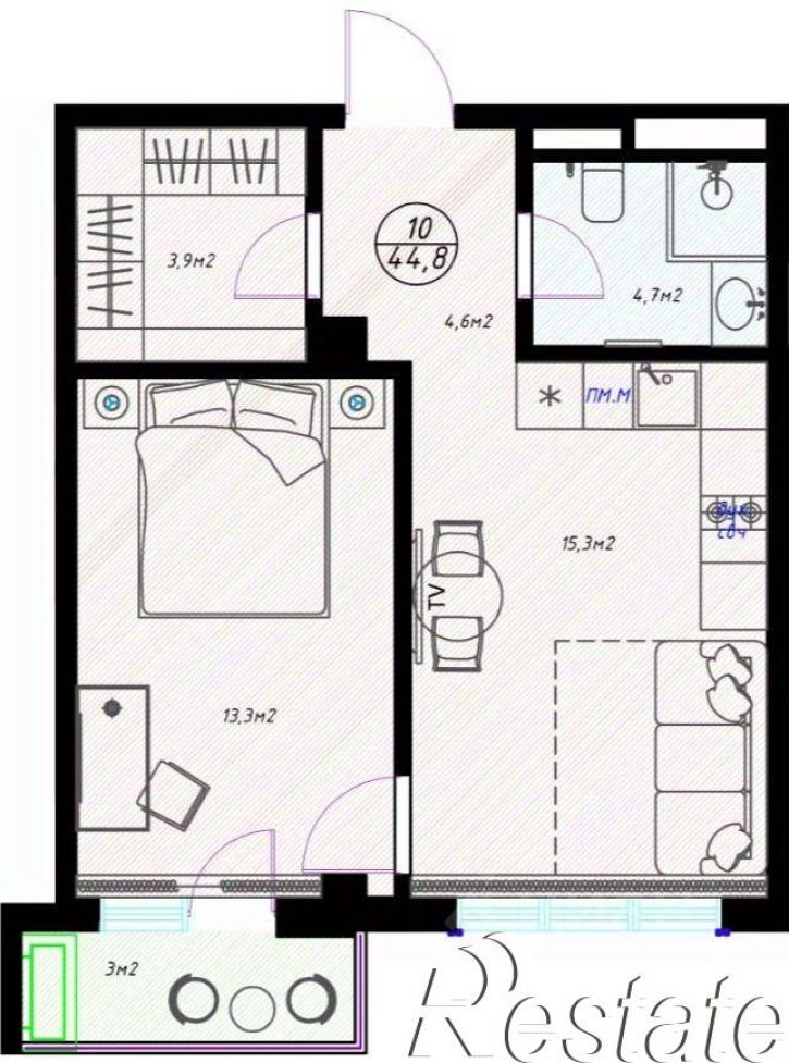 1-комн квартира в новом доме улица Ленина, 290/8 к6,  д. 290/8 к6