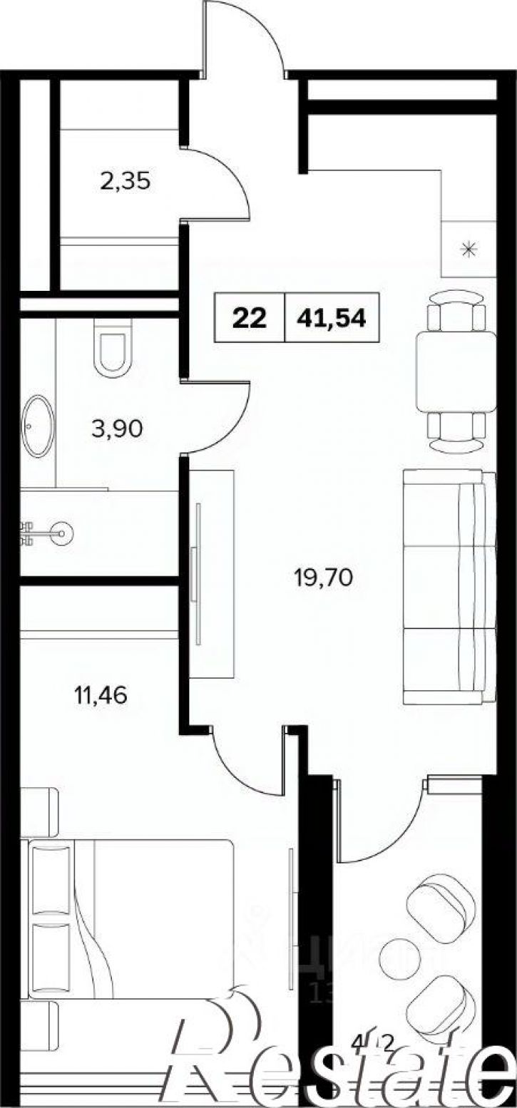 2-комн квартира в новом доме улица Семашко, 37А,  д. 37А