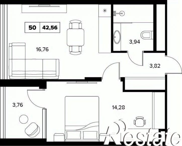 2-комн квартира в новом доме улица Семашко, 37А к2,  д. 37А к2