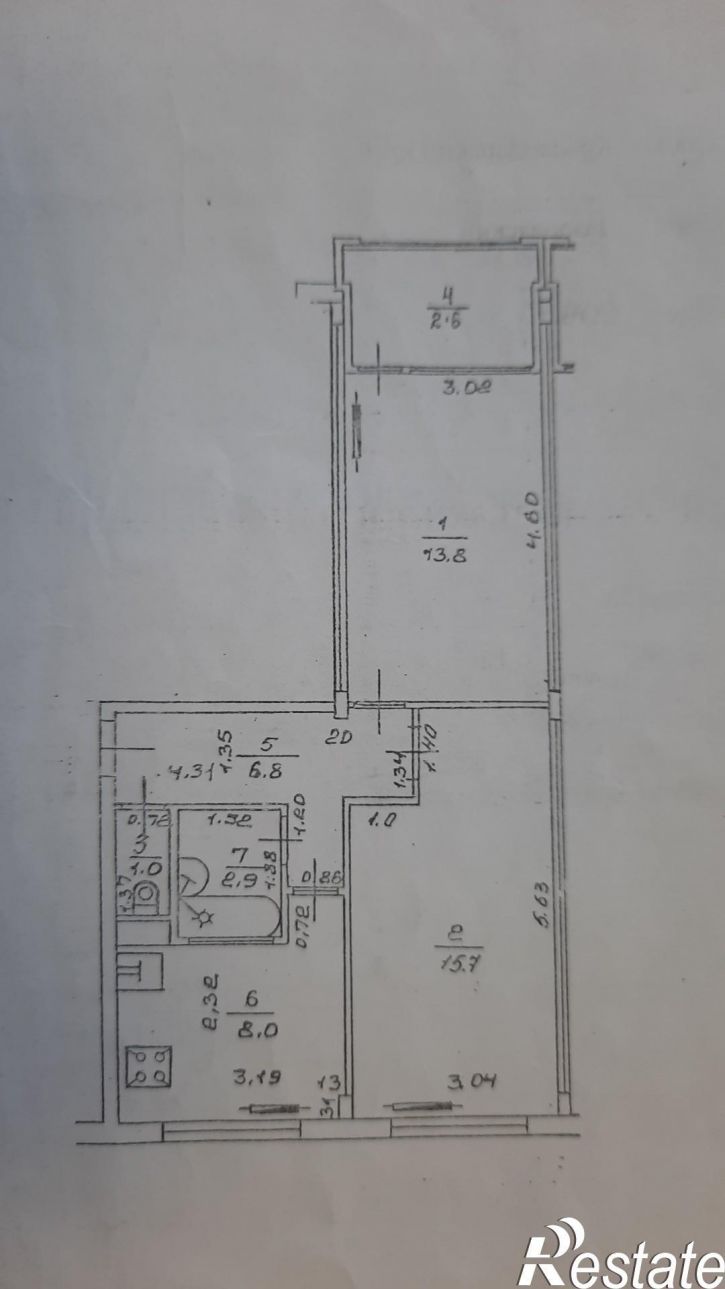 2-комн квартира делегатская , 12
